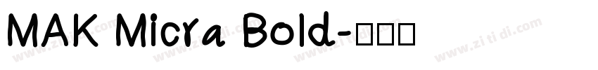 MAK Micra Bold字体转换